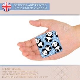 Destination Vinyl ltd Fridge Magnet - Blue Panda Bear Pattern China Cute for Office, Cabinet and Whiteboard, Magnetic Stickers, 44379