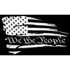We The People Distressed American Flag Vehicle Vinyl Decal Window