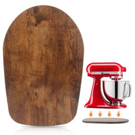 Mixer Slider Mat for Kitchen Aid 4.5-5 Qt Tilt Head Stand Mixer, Wood Sliding Tray Mixer Sliders for Kitchen Aid Artisan Mixer Accessories and Attachments, Countertop Storage, Brown