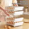 Santiccipa Egg Holder for Fridge, Stackable Plastic Egg Dispenser for
