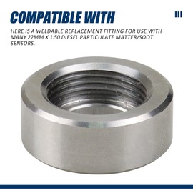 M22 X 1.5 Soot Sensor Repair Fitting/Mount/Weld Bung,Diesel PM Particulate Sensor Mount Bung
