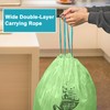 13 Gallon,100 Count, Compostable Trash Bags with Drawstring,Tear Resistant Kitchen