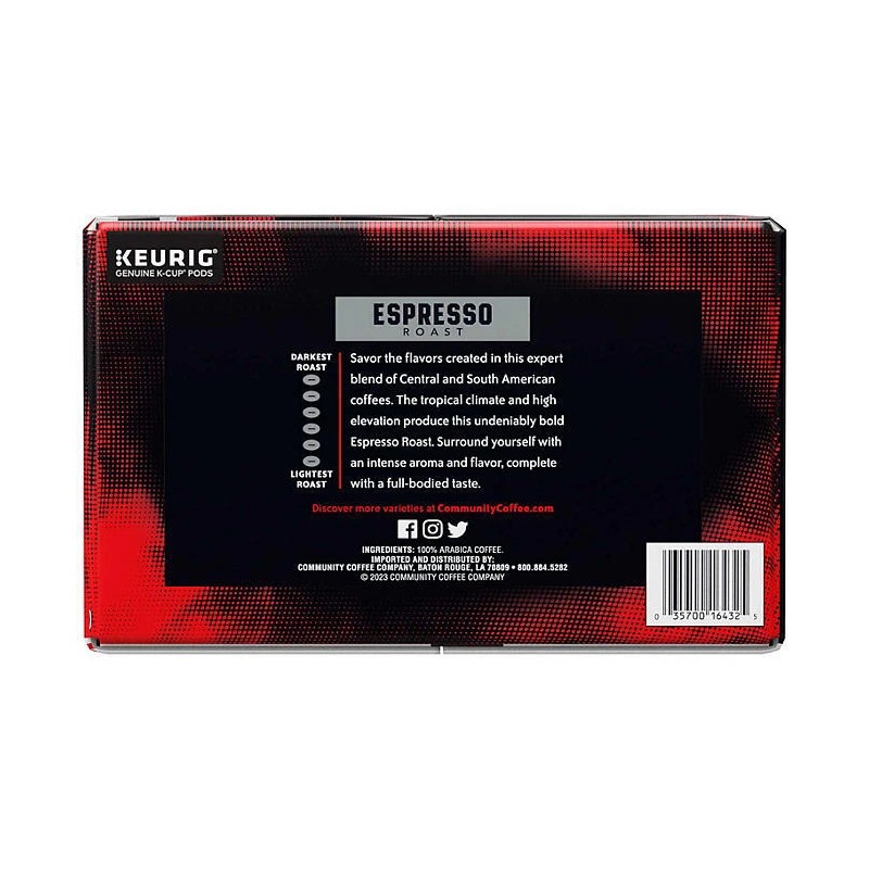 Community Coffee Dark and Bold Espresso Roast Single Serve (72