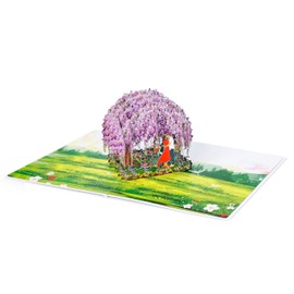 Cutpopop Wisteria Anniversary Cards - 3D Card Love, Wedding Card, Valentine's Card, Wedding Anniversary, Birthday Card Wife for Husband, Wife, Her, Her, Couple (Wisteria Couple) US8-LO177DE