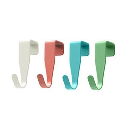 CALLYSONIC Door Hooks, Pack of 4 Door Hooks, Door Hooks for Hanging, Hooks for Hanging Items, Sturdy Hanging, No Drilling, Available in Various Colours