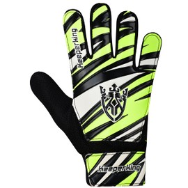 Keeperking Goalkeeper Gloves Children, Boys and Girls, Junior Football Gloves Football Player Gloves for Boys Goalkeeper Gloves Various Colours Size 4-7 (5, Yellow-Black-White)