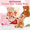 MaoGoLan Giant Pink Teddy Bear Plush 42", "Heart Footprints and