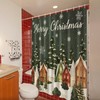 Hahafelt Retro Christmas Shower Curtain with 12 Hooks Farmhouse Christmas