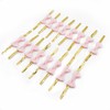Light Pink Twist Ties for Bulk Food, Mini Ribbon Bow