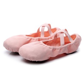 Phineein - Zapatos de ballet elásticos para niños y niños, Rosado, 3 Big Kid