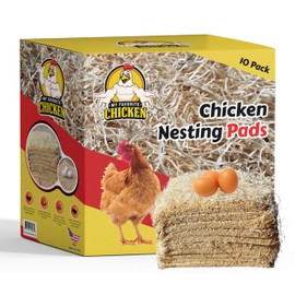 My Favorite Chicken Nesting Box Pads for Chickens - Accessories for Hens, Chicken Coops and Laying Eggs - Square Liners Fit in Your Coop - Natural Fiber Material Bedding Mats