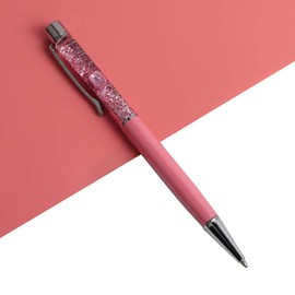 Retractable Ballpoint Pen with Diamante Detail - Luxury Crystal Ballpoint Pen