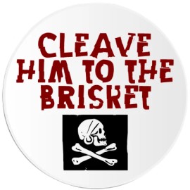Kiwi Gifts Cleave Him To The Brisket - 100 Pack Circle Stickers 3 Inch - Skull Crossbones
