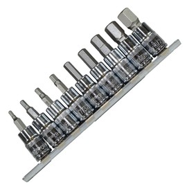 AF Imperial SAE Allen Allan Hex Key Bit Sockets 3/8” Drive 1/8" - 1/2" 9pc Set