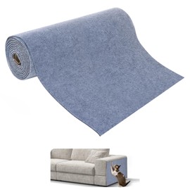 Cat Scratching Mat, Self-Adhesive Cat Scratcher for Couch Furniture or Wall Protector, Scratching Carpet Covering Cat Tree Tower, Replacement Scratching Pads (Light Grey, 78.7" L x 15.8" W)