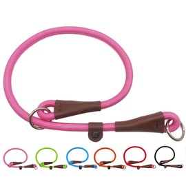 MayPaw Slip Collar Nylon Rope Choke Collar for Dog Training- No Pull Round Martingale Dog Collar for Small Medium Large Dogs