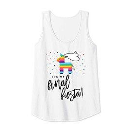 Womens My Final Fiesta Bride Bachelorette Party Pinata Inspired Tank Top