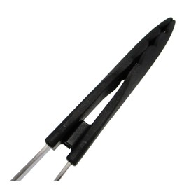 PRO SERIES Anti-Bacterial Heat Resistant Stopper Multi-Tongs, Large, Black