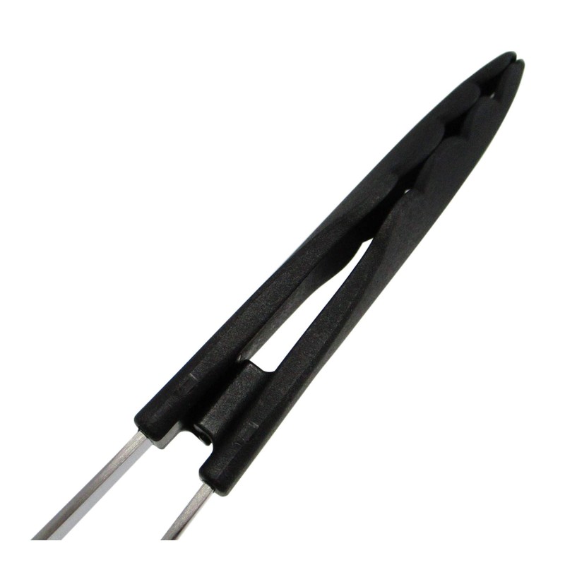 PRO SERIES Anti-Bacterial Heat Resistant Stopper Multi-Tongs, Large, Black