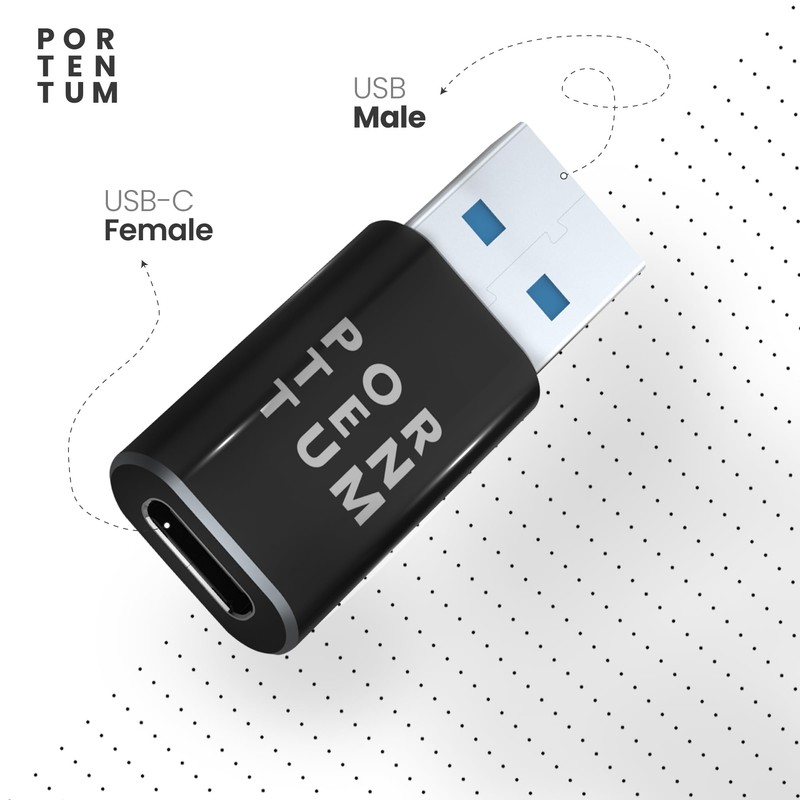 PORTENTUM USB to USB C Adapter 3.0 (3.1) OTG Adapter