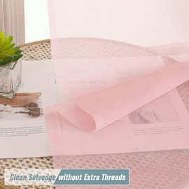 Ebesto Blush Pink Sheer Curtains 84 Inches Long 2 Panels, Elegant Airy Transparent Light Filtering Window Curtains, Window Drapes for Living Room Bedroom, Top Dual Rod Pocket Design, 2x42Wx84L Inches