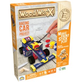 Goliath Wood Worx Racing Car Project - Make, Paint, Stick, Play - Wood Craft Kit