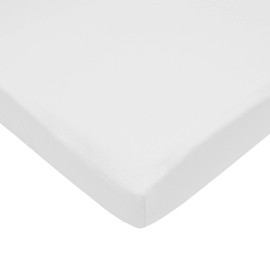 American Baby Company Fitted Mini Crib Sheet 24" x 38", Soft Breathable Neutral 100% Cotton Jersey Portable Sheet, Snow White, for Boys and Girls, Fits Most Pack N Play and Mini Crib Mattresses