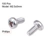 sourcing map Machine Screws Phillips Head Screws M2.5 x 5