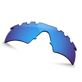 TRUSHELL Polarized Replacement Lenses | Rubber Kits for Oakley M Frame Strike Vented Sunglass Ocean Blue - Polarized