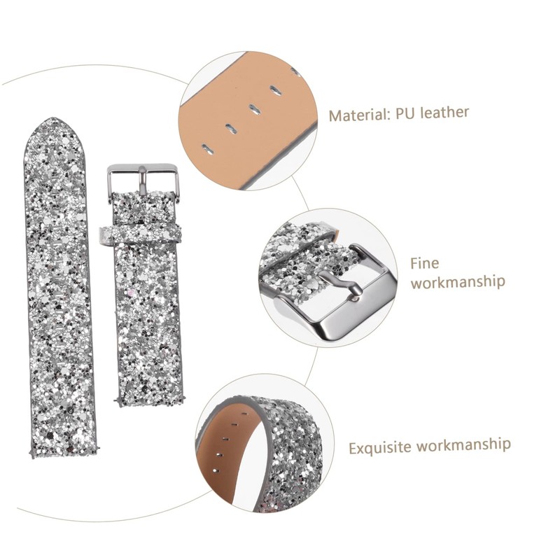 Gatuida 1pc Unique Shiny Wrist Watch Band Replacement for Watch