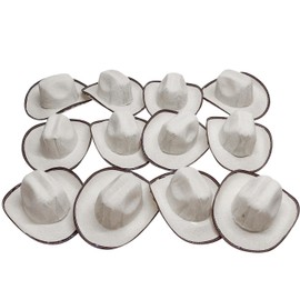 More Fiesta Mini Cowboy Rodeo Hats, 5 Inches Size - 12 Pack (Beige)