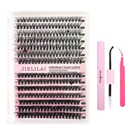 SCOOVY Extensión Pestañas, Racimos Pestañas Todo En 1 con 240Pestañas Individuales, Mezcla 30D 40D con Unión Y Sellado Pestañas Sujeción Fuerte,...   