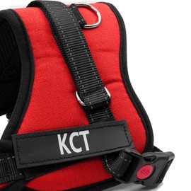 KCT No Pull Dog Harness Large Red - Soft Padded Adjustable Vest Easy Control