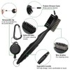 3Pcs Towel and Club Cleaning Brush Kit Divot Repair Tool