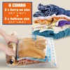6 Compression Bags for Travel Essentials, Vacuum Packing Space Saver
