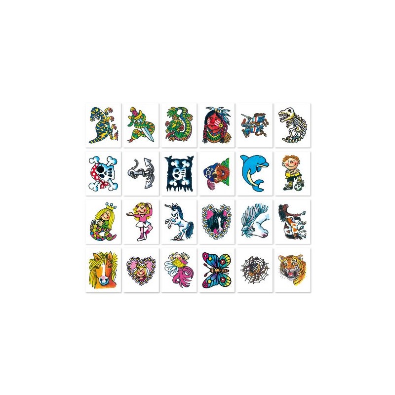 Lutz Mauder Children's Tattoo Various Motifs Set of 24 [German