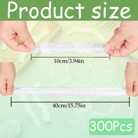Pack of 300 Food Covers, Cling Film with Elastic Band, Reusable Cling Film, Elastic Covers for Food Storage, Dust Protection, Fruit Preservation
