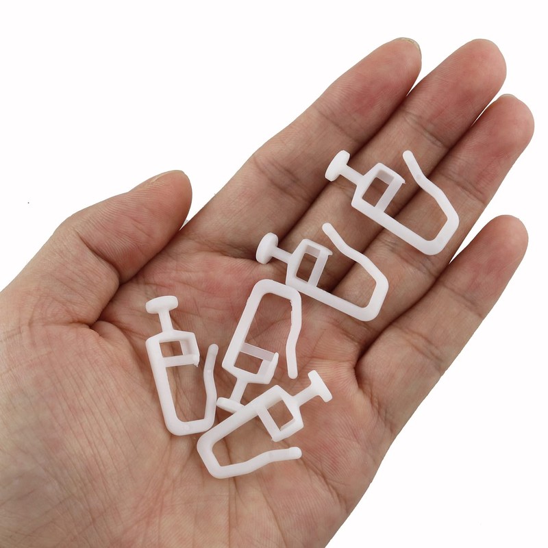 ZZLZX Curtain Track Glider Roller Hook 50PCS Curtain Gliders with