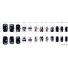 24 Pieces Snake Pattern Devil Eye Fake Nails Black with