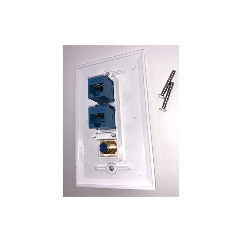 IBL-3 Port Wall Plate with Gold-Plated Coaxial TV Cable F