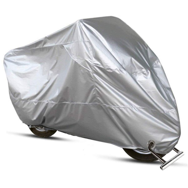 ANFTOP Waterproof Motorcycle Cover XL Winterproof Motorcycle Tarpaulin with Heavy