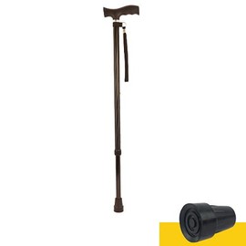 (pont du monde) 杖先ゴム 杖 つえ ステッキ 介護 安定 替えゴム 滑り止めゴム (1本足 22mm 黒)