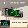 JALL 16" Large Digital Wall Mount Clock, Count Down Timer,