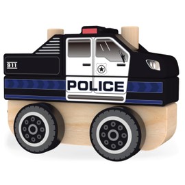 J'Adore Paris Nature Wood Toys Police car Puzzle Blocks
