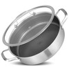 Inqibee 5 QT Hybrid Tri-Ply Stainless Steel Ceramic Coating Non