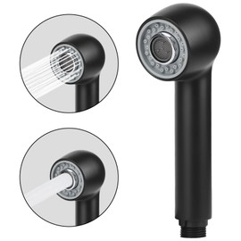 Shower Head Kitchen Tap, Shower Head Water-Saving with 2 Jet Types and Shower, Dish Rinser Replacement Head Tap Kitchen for Dishwashing in the Kitchen, Bathing in the Bathroom