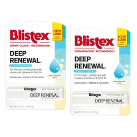 Blistex Deep Renewal Lip Protectant - Bálsamo protector solar, 0.13 onzas (paquete de 2)