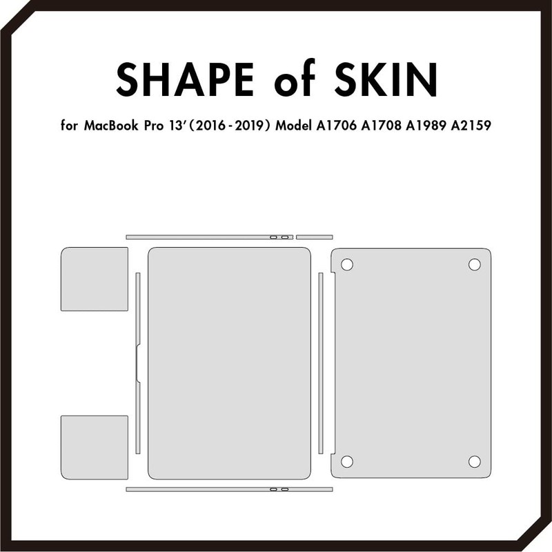 wraplus Skin Seal Compatible with MacBook Pro 13 inch 2019