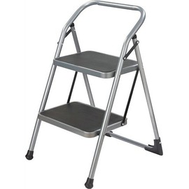 2 STEP STOOL WHITE STEEL