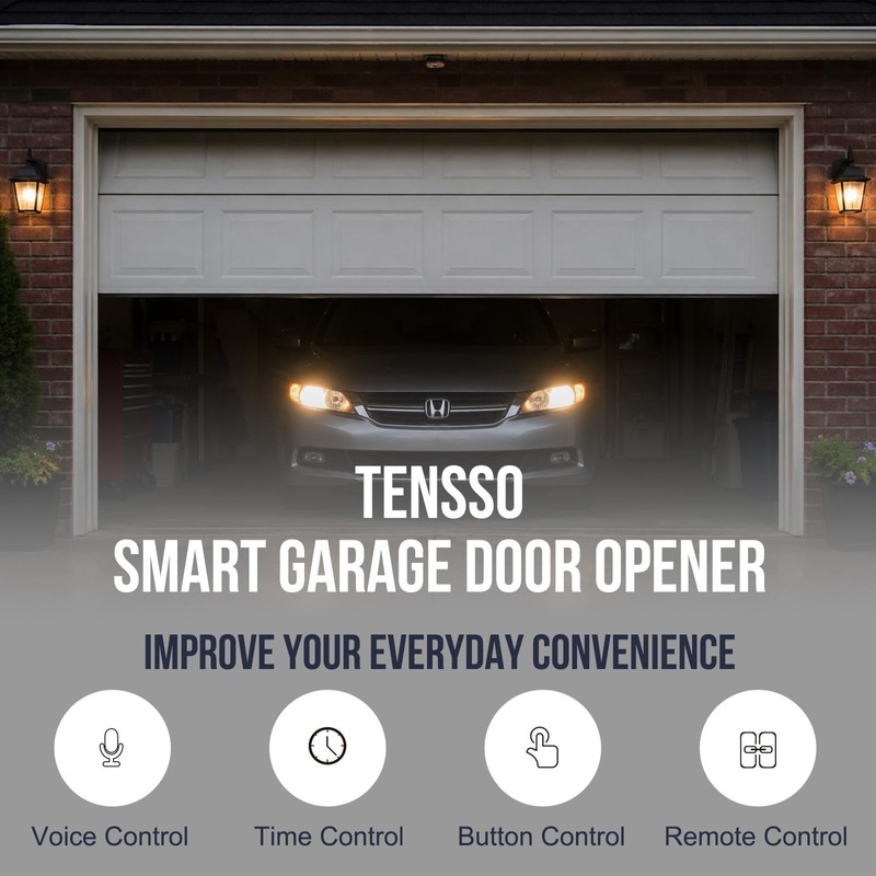 Smart WiFi Garage Door Opener: TENSSO Wireless Universal Remote Controller